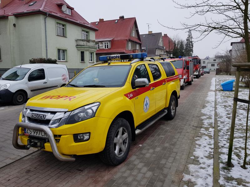 Wspólna akcja Policji, Straży Pożarnej oraz WOPR powiatu białogardzkiego. 