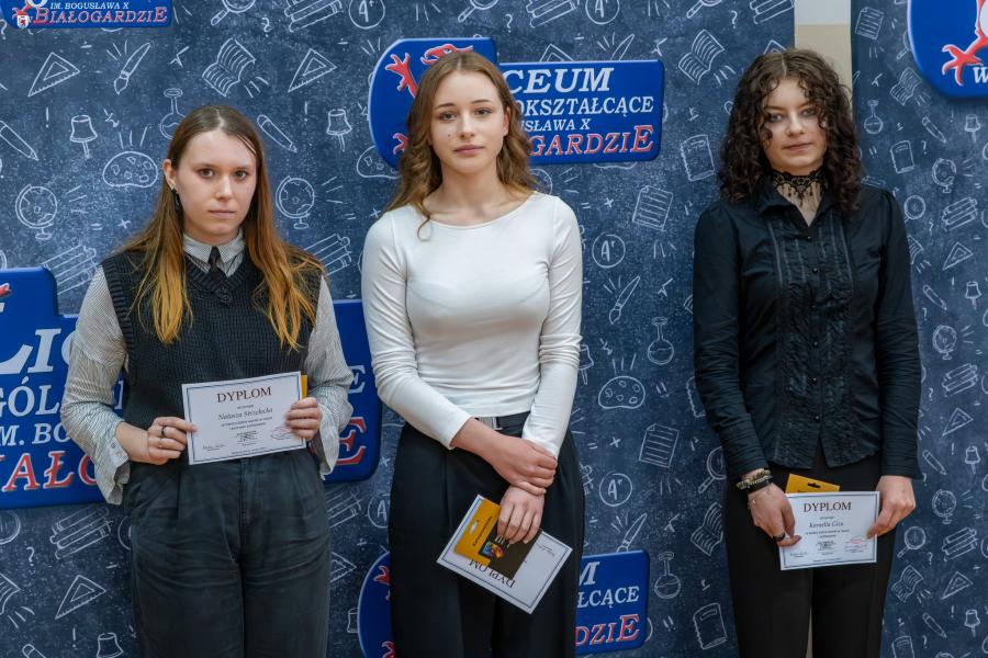Uroczyste wręczenie nagród dla najlepszych uczniów LO im. Bogusława X w Białogardzie
