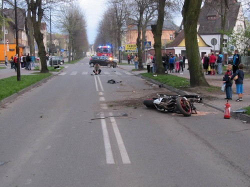 Wypadek na 1-go Maja w Białogardzie.