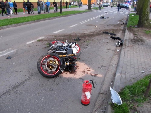 Wypadek na 1-go Maja w Białogardzie.