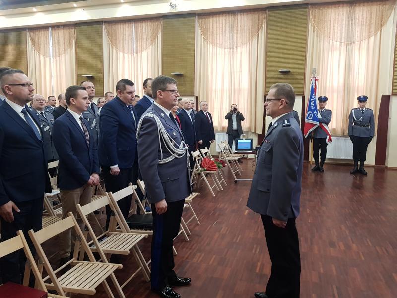 Odprawa Służbowa  i pożegnanie Komendanta Powiatowego Policji w Białogardzie - obszerna fotorelacja.