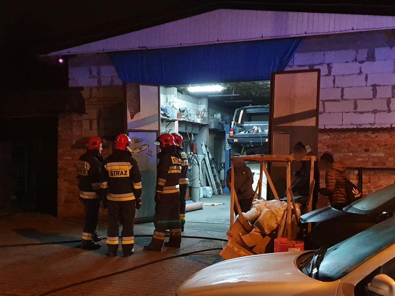Pożar w kotłowni przydomowego warsztatu w Białogardzie. 