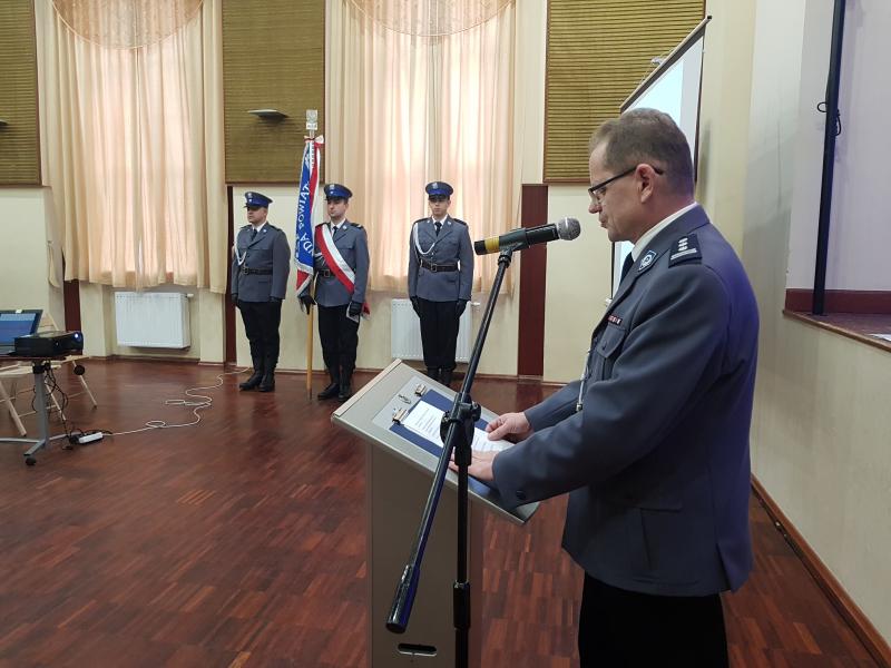 Odprawa Służbowa  i pożegnanie Komendanta Powiatowego Policji w Białogardzie - obszerna fotorelacja.