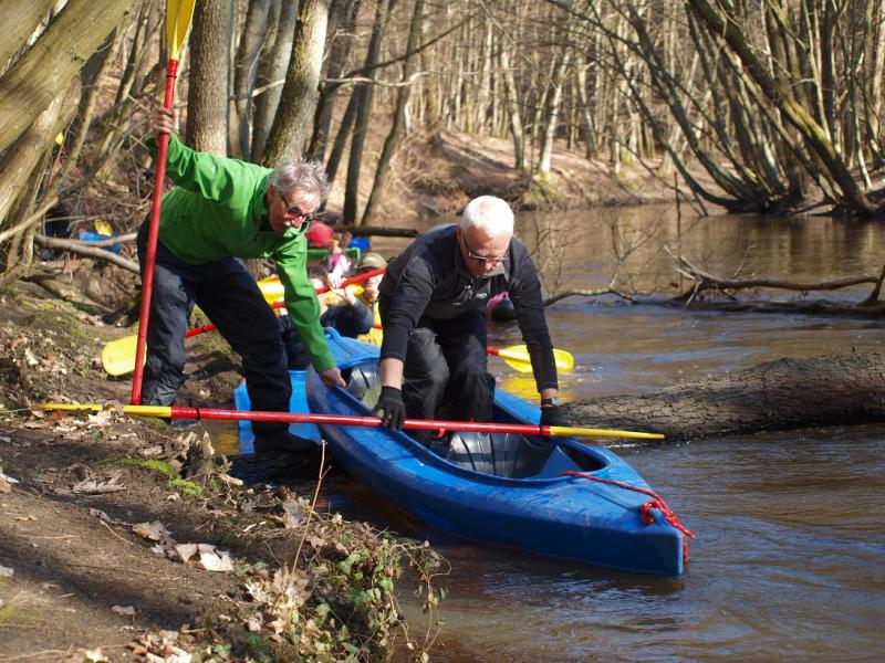 Aleksander Doba i Aleksander Lwow w kajaku pod Białogardem!