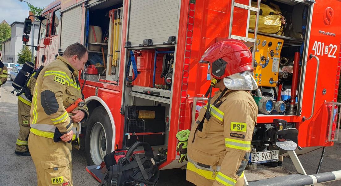 Akcja gaśnicza w Białogardzie 