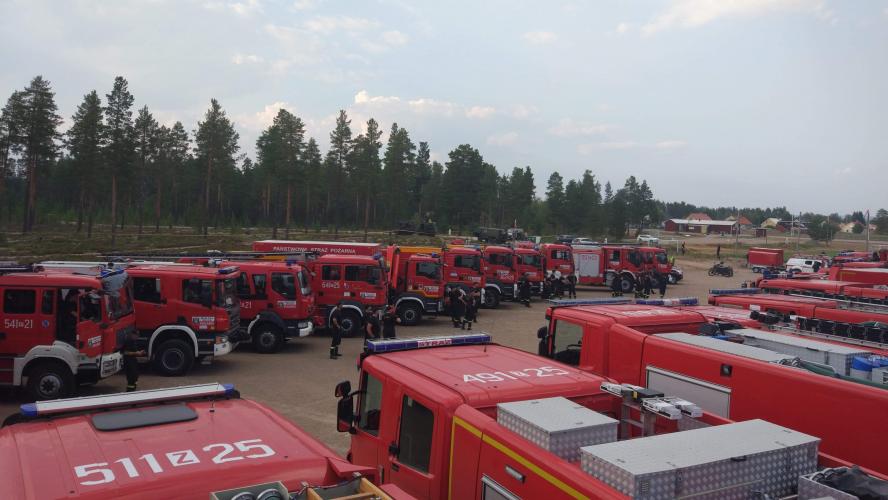 Strażacy dotarli do celu - dziś rozbili obóz!  AKCJA SZWECJA (FOTO)
