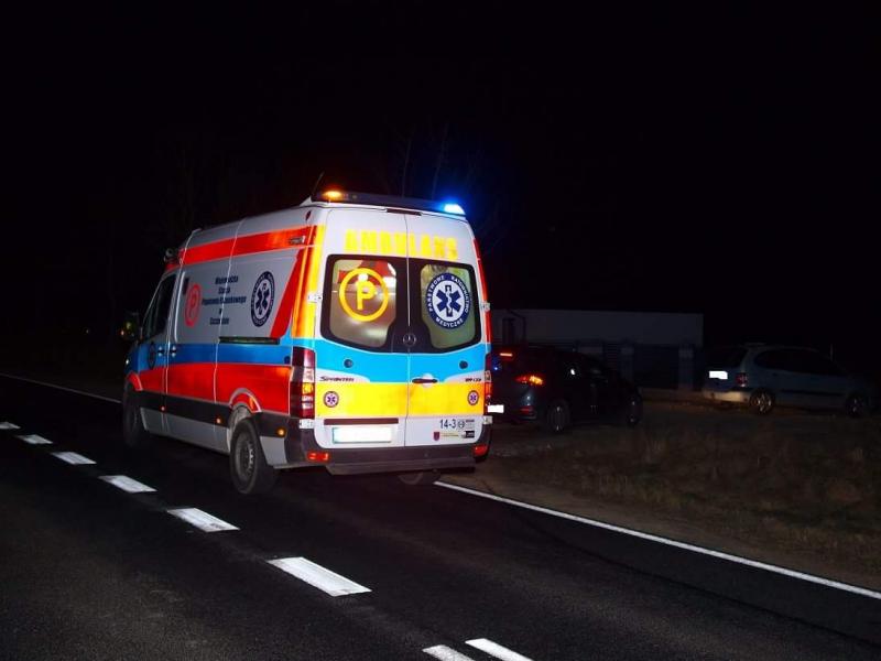 Kolizja pod Białogardem - zderzyły się dwa auta. 