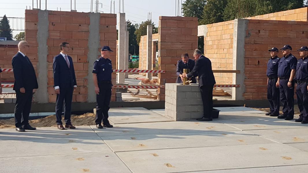 Poświęcenie i wmurowanie aktu erekcyjnego pod budowę nowego komisariatu policji w Białogardzie