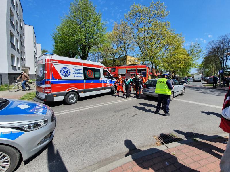 Potrącenie rowerzysty w Białogardzie - 83 latek trafił do szpitala. 