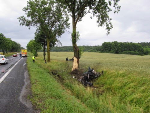 Wypadek koło Karlinka 