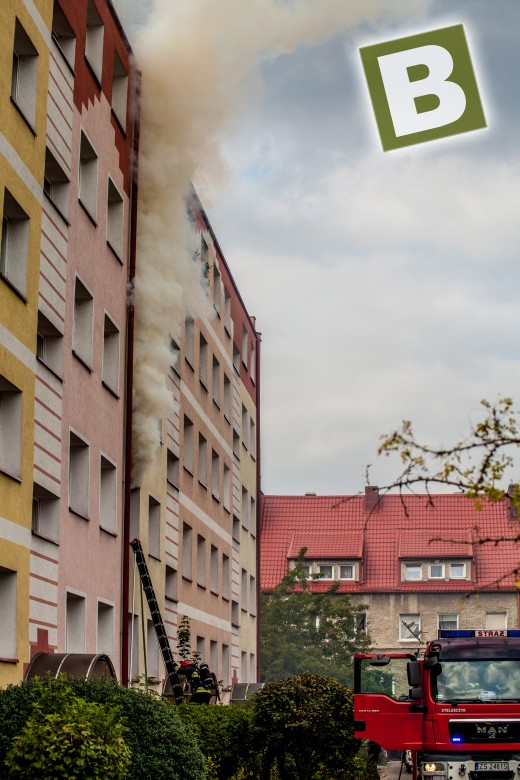 Pożar mieszkania na oś Lelewela.