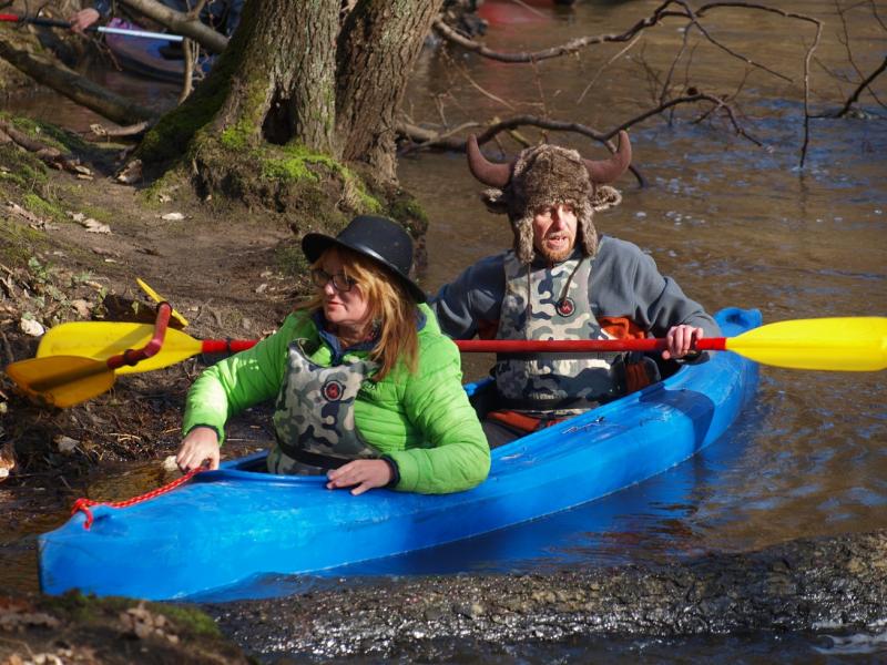 Aleksander Doba i Aleksander Lwow w kajaku pod Białogardem!
