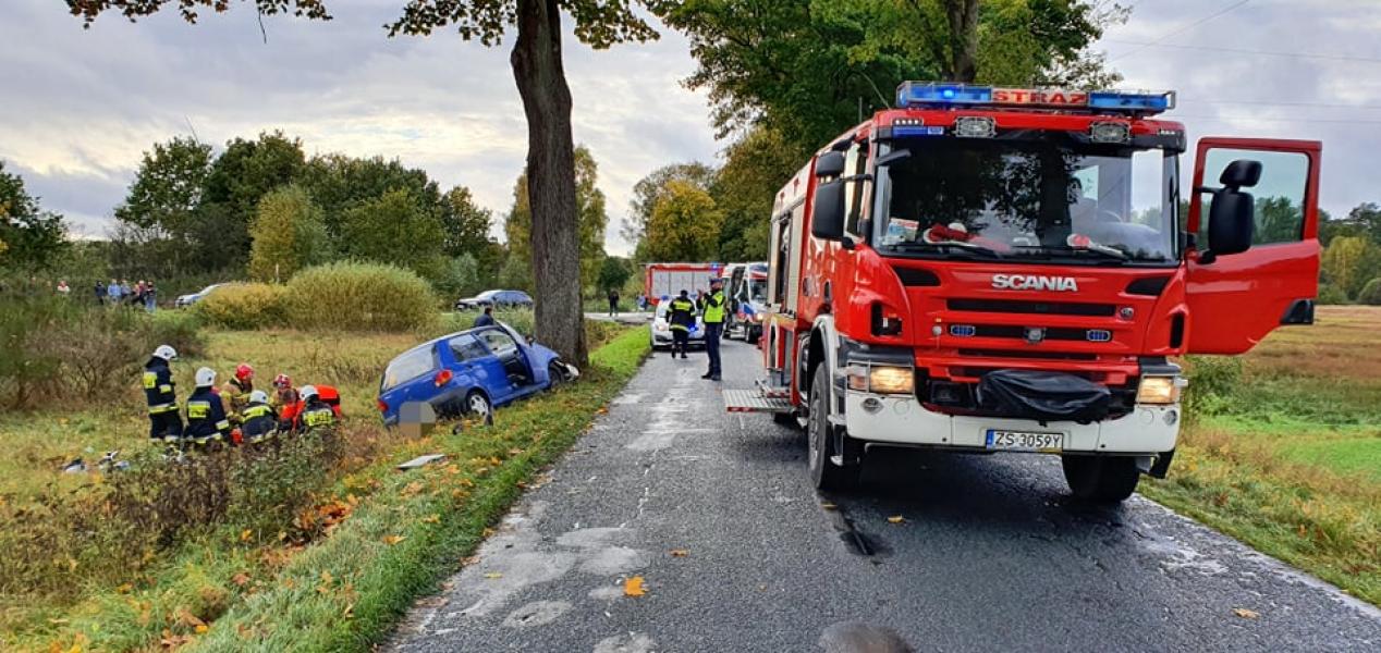 Wypadek drogowy pod Białogardem
