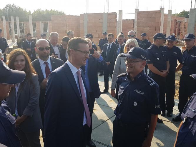 Poświęcenie i wmurowanie aktu erekcyjnego pod budowę nowego komisariatu policji w Białogardzie