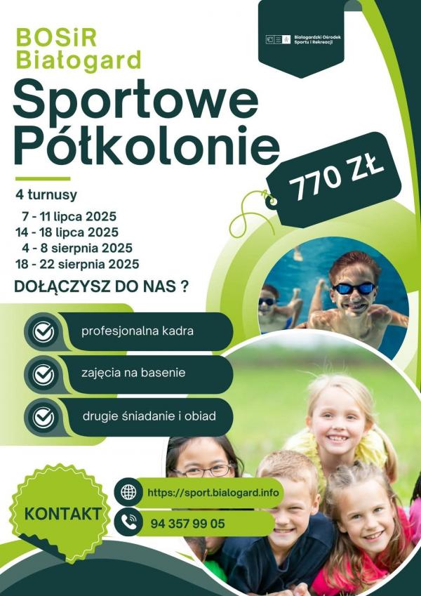 Ostatnie wolne miejsca na sierpniowe półkolonie w BOSiR Białogard