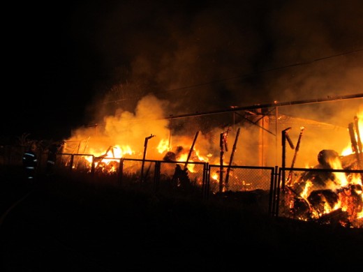 Pożar w Pomianowie - ZDJĘCIA 