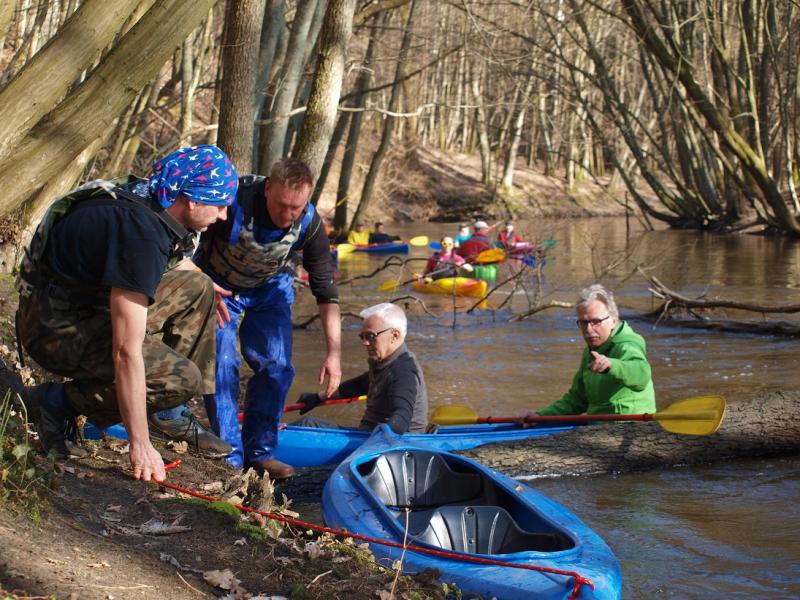 Aleksander Doba i Aleksander Lwow w kajaku pod Białogardem!