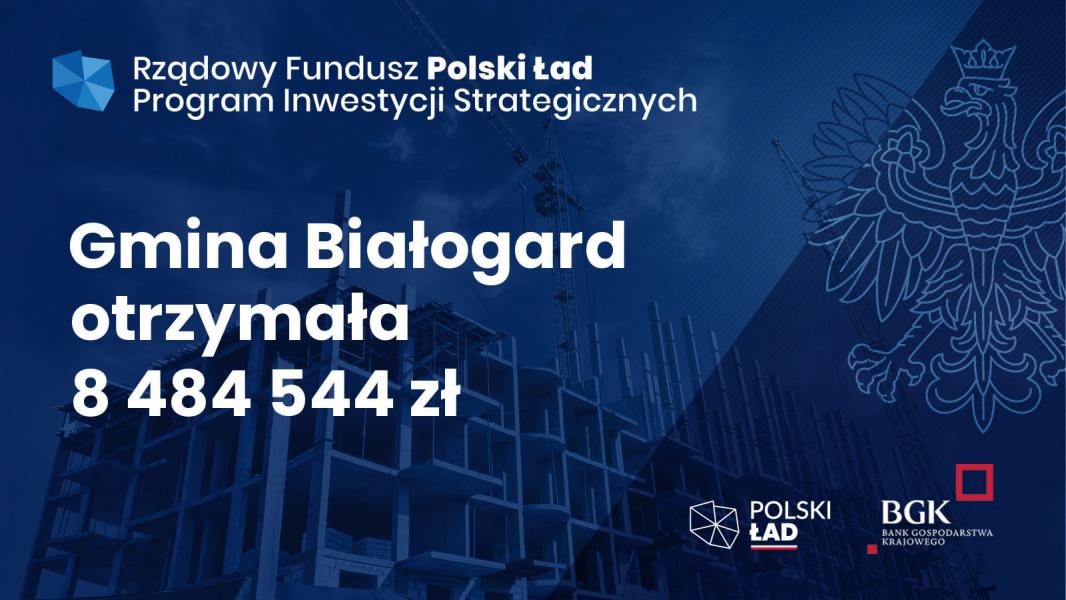 Z Rządowego Funduszu Polski Ład pieniądze otrzyma: Miasto Białogard, Powiat BIałogardzki, Gmina Białogard, Gmina Tychowo oraz Gmina Karlino