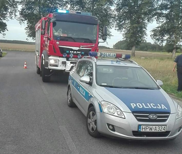 Zderzenie dwóch pojazdów w Tychowie - wyglądało groźnie. 