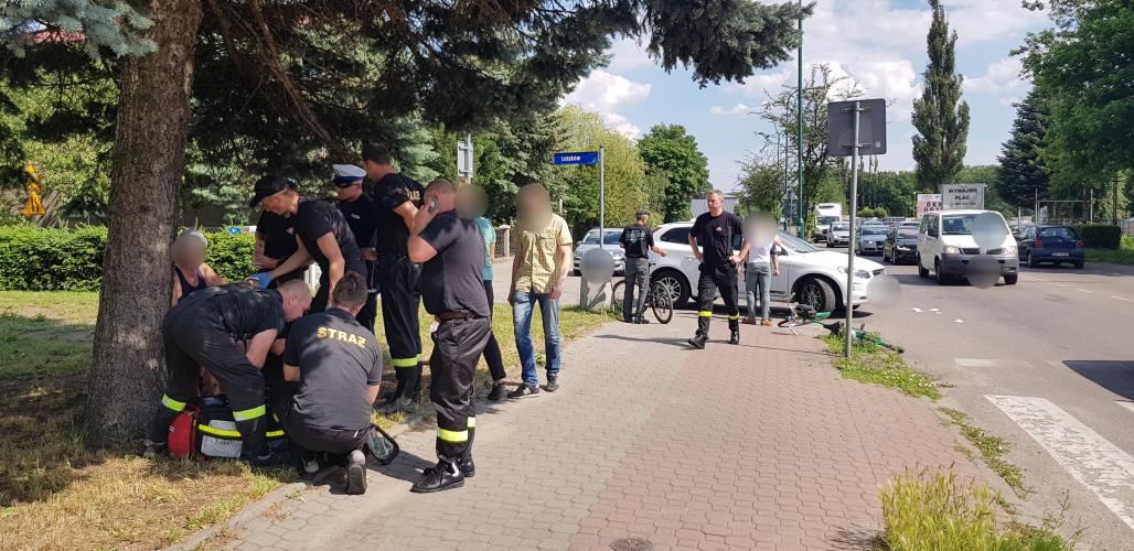 Potrącenie rowerzysty w Białogardzie - poszkodowany trafił do szpitala. 