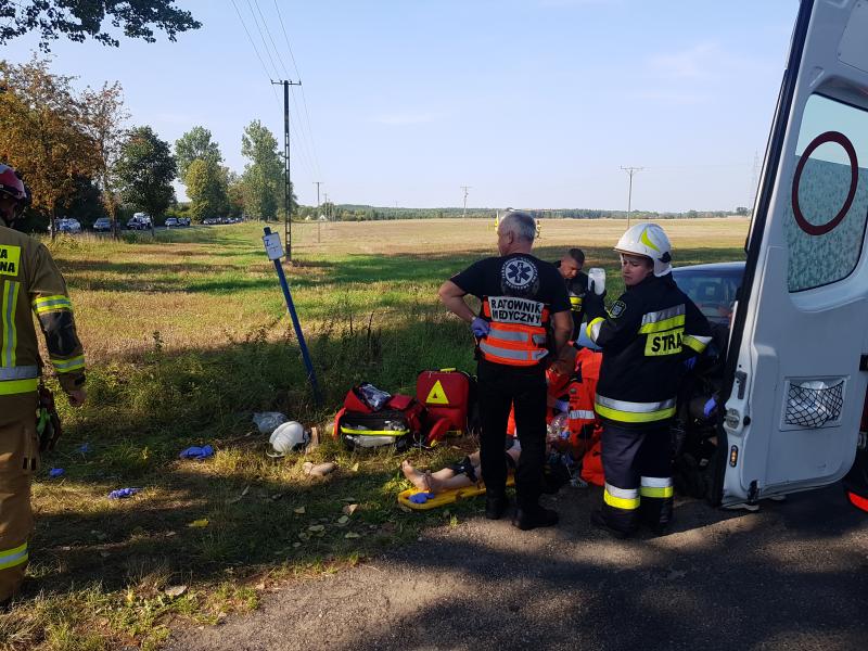 Wypadek drogowy pod Karlinem - 5 osób rannych.