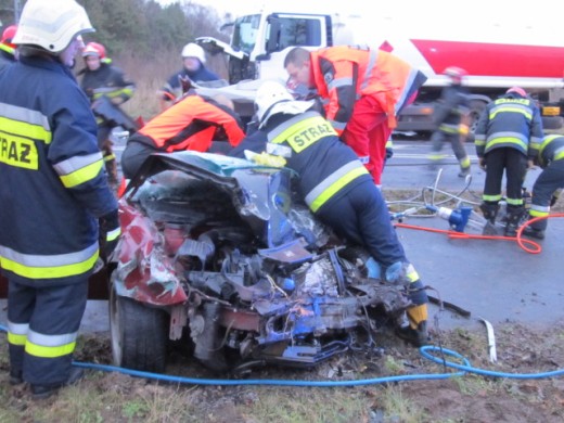 Wypadek koło Karlina - ZDJECIA