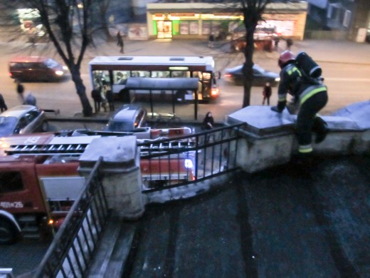 Pożar w Urzedzie Miasta w Białogardzie