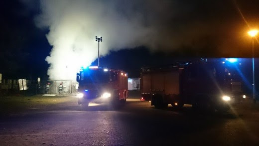 Pożar na cmentarzu 