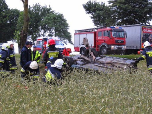 Wypadek koło Karlinka 