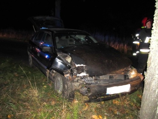 Wypadek na drodze Białogard - Stanomino ZDJĘCIA