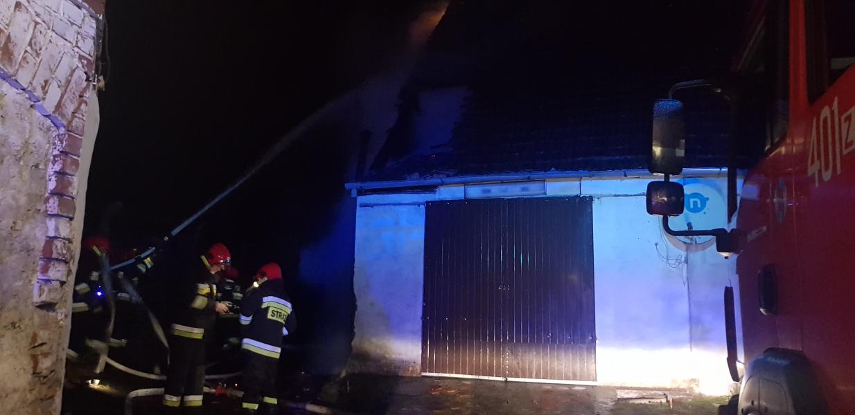 Pożar domu jednorodzinnego w Klępinie Białogardzkim. 