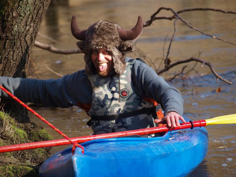 Aleksander Doba i Aleksander Lwow w kajaku pod Białogardem!