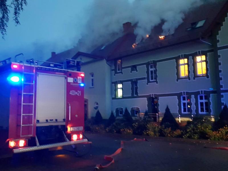 Pożar w Domu Pomocy Społecznej w Białogardzie - ZDJĘCIA - FILM