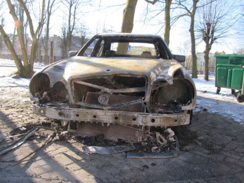 Pożar samochodu w Białogardzie 