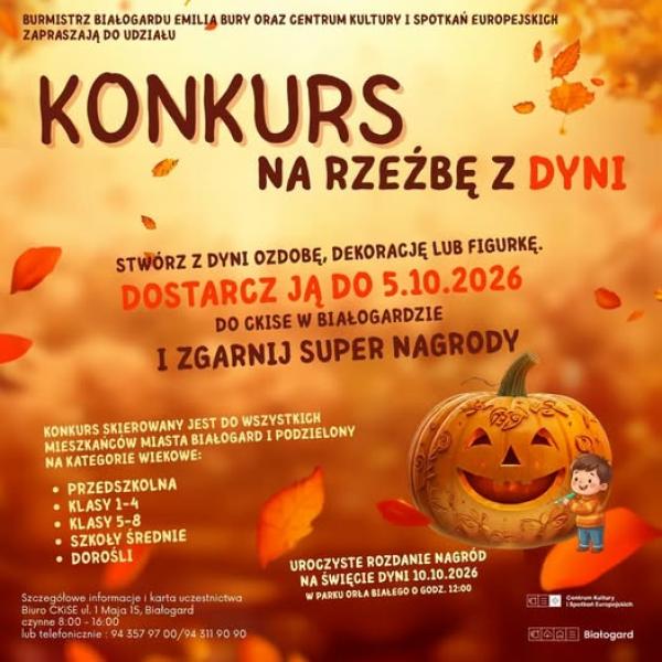 Do 5 października można zgłaszać prace do konkursu dyniowego