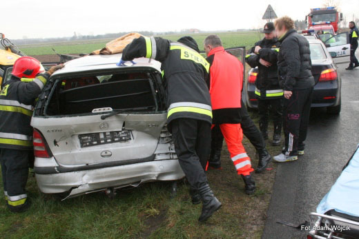 Wypadek koło Lulewic. 