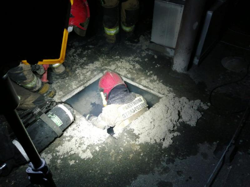 Pożar w szybie wentylacyjnym