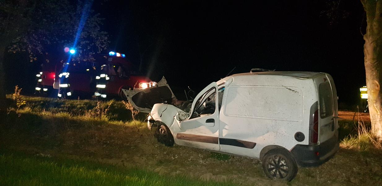 Poważny wypadek pod Stanominem - kierowca wyparował ! 