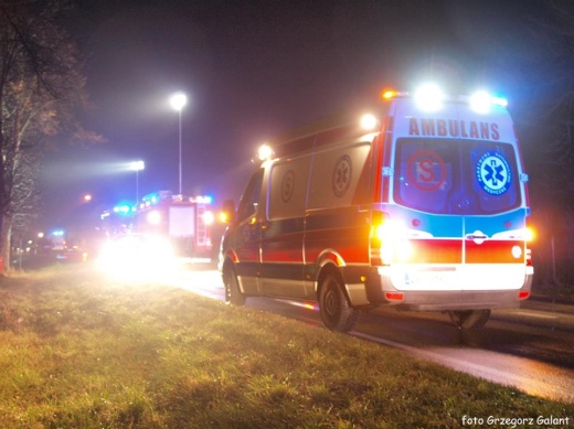 WV Golf zjechał z drogi. 