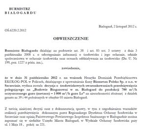 Biogazownia w Białogardzie??