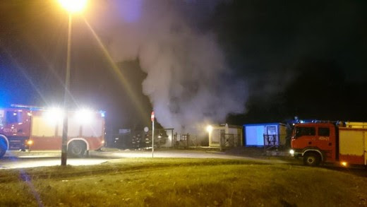 Pożar na cmentarzu