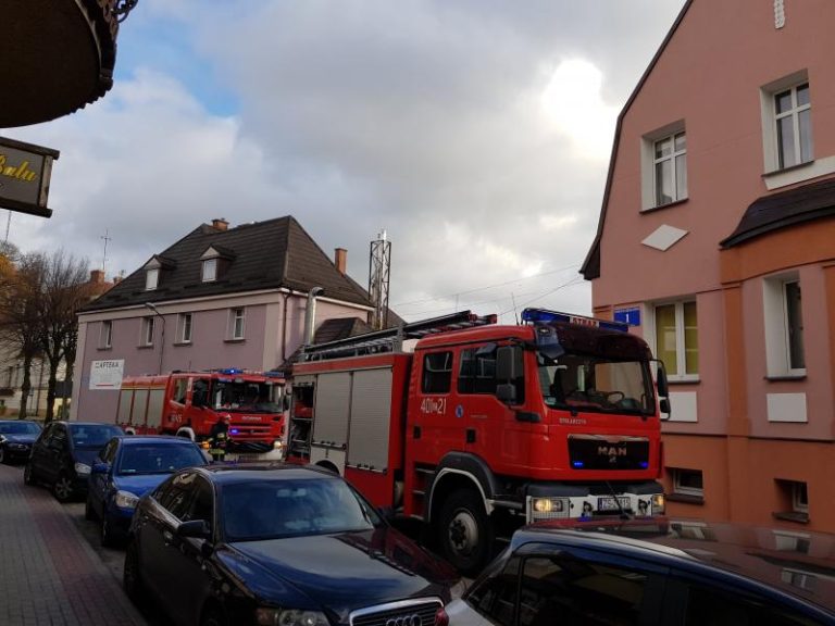 Pożar pomieszczeń gospodarczych w centrum Białogardu