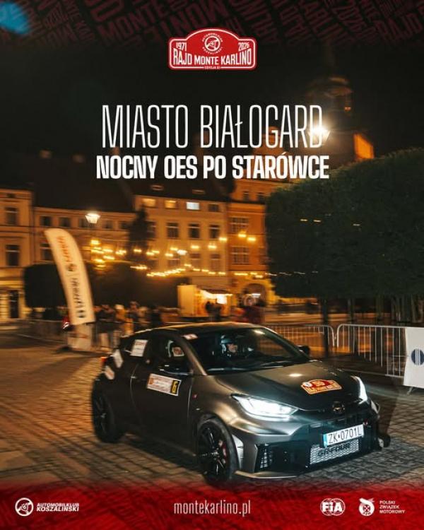 Rajd Monte Karlino wraca do Białogardu. Sportowe emocje na Placu Wolności