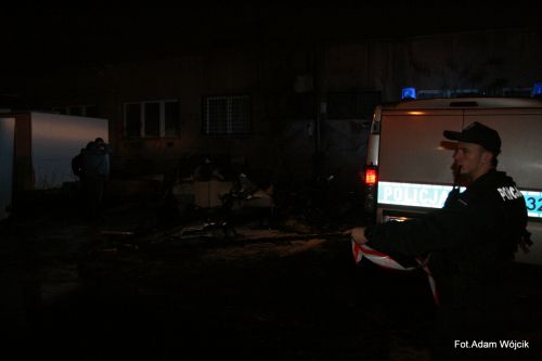Pożar przyczepy kempingowej w Koszalinie