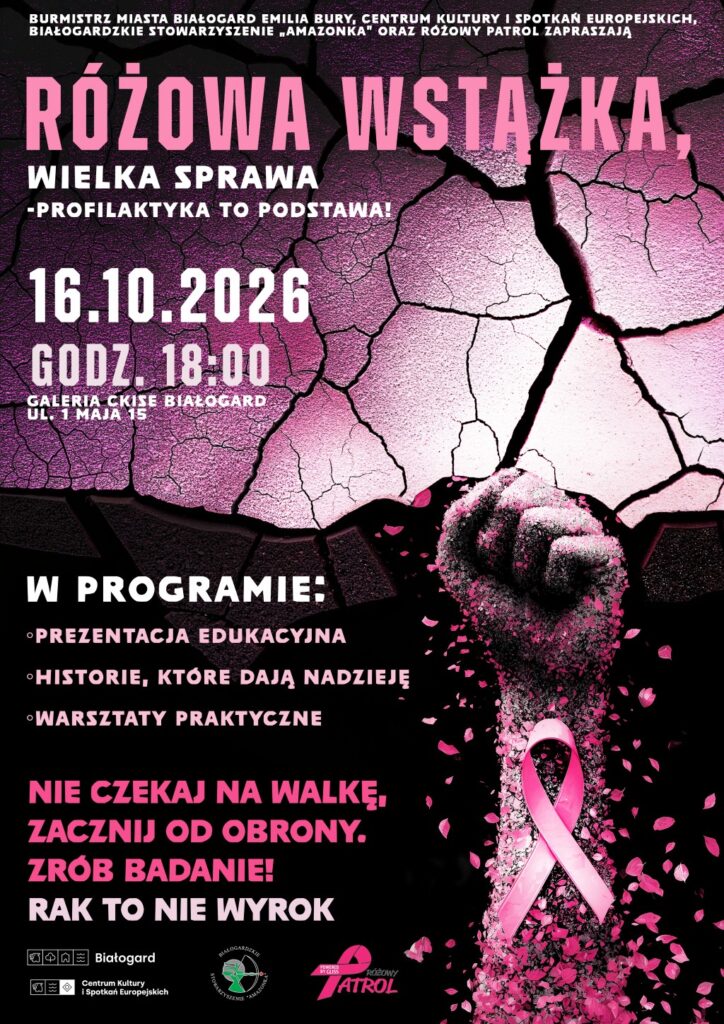 Różowa Wstążka w Białogardzie. W piątek spotkanie o profilaktyce raka piersi